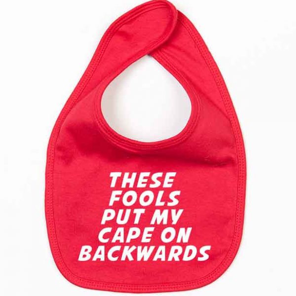 Baby smekke cape backwards rød