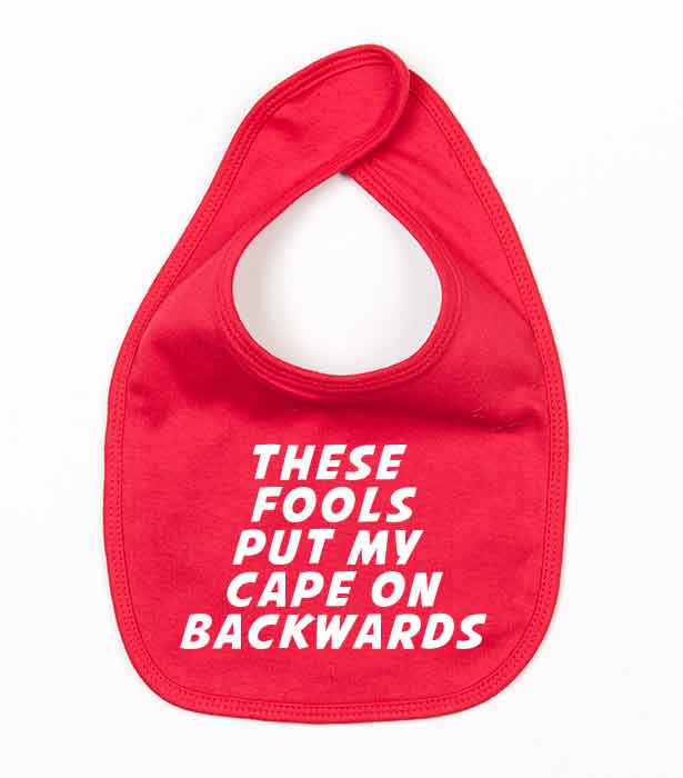 Baby smekke cape backwards rød