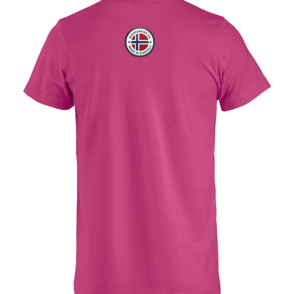 Rosa t-skjorte rygg